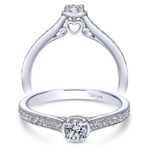 Taryn 14k White Gold Round Straight Engagement Ring TE98518W44JJ