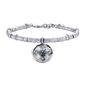 Gabriel Fashion Silver Two-Tone Byblos Charm Bracelet TB3660MXJMC