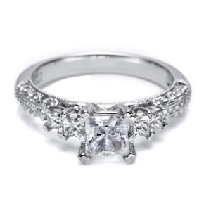 Tacori Crescent Platinum Engagement Ring HT2365PRP12
