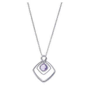 Gabriel Fashion Silver Celestial Necklace NK3997SVJPA
