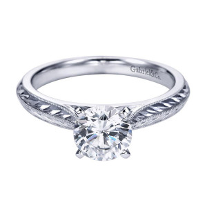 Gabriel 14 Karat Victorian Engagement Ring ER6707W4JJJ
