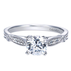 Gabriel 14 Karat Victorian Engagement Ring ER7999W44JJ