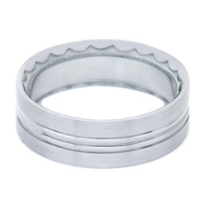 Tacori 747WS Platinum Crescent Wedding Band