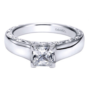 Gabriel 14 Karat Contemporary Engagement Ring ER9056W44JJ