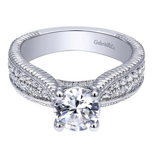 Gabriel 14 Karat Contemporary Engagement Ring ER10248W44JJ