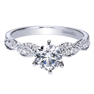Gabriel 14 Karat Victorian Engagement Ring ER3848W44JJ
