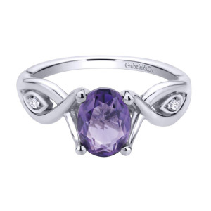 Gabriel Fashion Silver Color Solitaire Ladies' Ring LR6942SV5AM