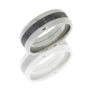 Lashbrook C8B13/CF(NS) POLISH Titanium Wedding Ring or Band