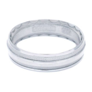 Tacori 766W Platinum Crescent Wedding Band