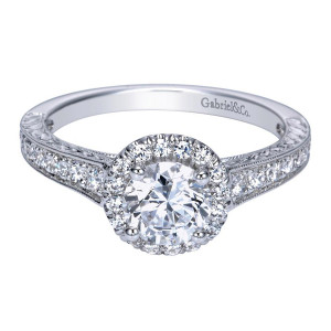 Gabriel 14 Karat Victorian Engagement Ring ER98615W44JJ