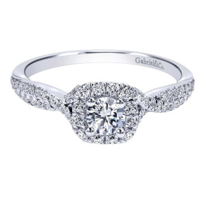 Gabriel 14 Karat Contemporary Engagement Ring ER11926R1W44JJ