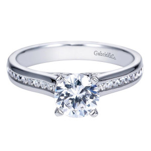Gabriel 14 Karat Contemporary Engagement Ring ER8010W44JJ