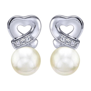 Gabriel Fashion Silver Eternal Love Stud Earrings EG11829SVJMC