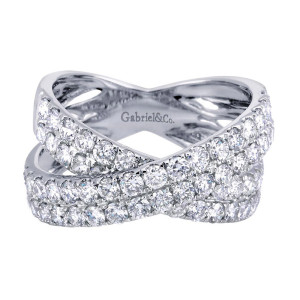 Gabriel Fashion 14 Karat Lusso Diamond Ladies' Ring LR5725W44JJ