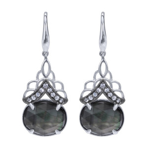 Gabriel Fashion Silver Madison Drop Earrings EG12259SVJMC