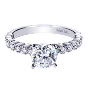 Gabriel 14 Karat Contemporary Engagement Ring ER7532W44JJ