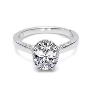 Tacori Platinum Dantela Engagement Ring 2620OVMD