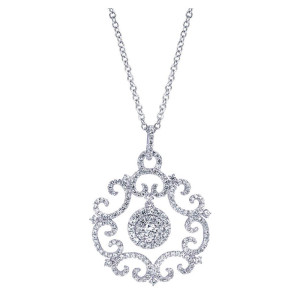 Gabriel Fashion 14 Karat Lace Necklace NK3388W44JJ