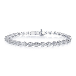 Tacori Classic Crescent RoyalT Diamond 18K Tennis Bracelet FB66565