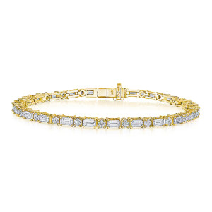 Tacori Classic Crescent RoyalT Diamond 18K Tennis Bracelet FB666Y65