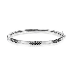 Tacori 18K Crescent Eclipse Pulse Black Diamond Bangle FB668BD