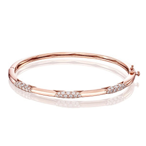 Tacori Crescent Eclipse Diamond 18K 360° Slim Bangle FB668PK