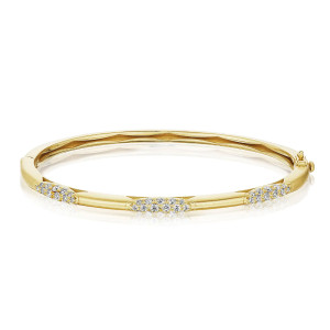 Tacori Crescent Eclipse Diamond 18K 360° Slim Bangle FB668SY