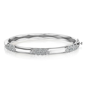 Tacori 18K Crescent Eclipse Bangle Pulse Diamond FB670