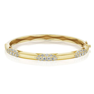 Tacori 18K Crescent Eclipse Bangle Pulse Diamond FB670SY