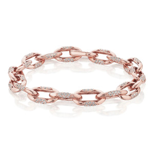 Tacori Crescent Eclipse Diamond 18K Small Link Bracelet FB671PK75