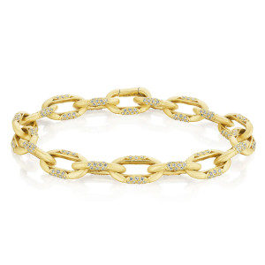 Tacori Crescent Eclipse Diamond 18K Small Link Bracelet FB671SY75