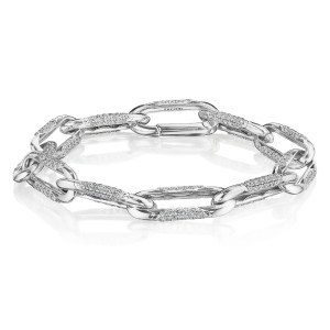 Tacori Crescent Eclipse Diamond 18K Large Link Bracelet FB6728