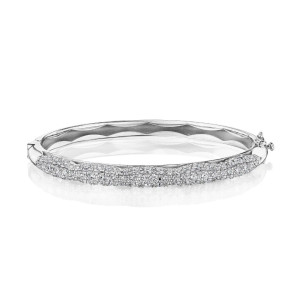 Tacori 18K Crescent Eclipse Bangle Full Diamond FB678