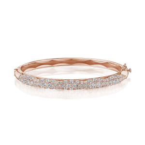 Tacori 18K Crescent Eclipse Bangle Full Diamond FB678PK
