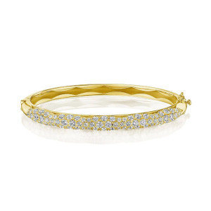 Tacori 18K Crescent Eclipse Bangle Full Diamond FB678Y