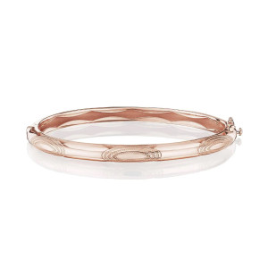 Tacori 18K Crescent Eclipse Pulse Milgrain Bangle FB679PK
