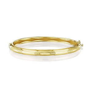 Tacori 18K Crescent Eclipse Pulse Milgrain Bangle FB679Y