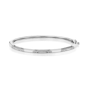 Tacori 18K Crescent Eclipse Pulse Milgrain Bangle FB842