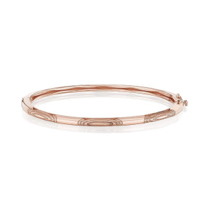 Tacori 18K Crescent Eclipse Pulse Milgrain Bangle FB842PK