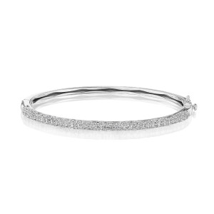 Tacori 18K Crescent Eclipse Bangle Full Diamond FB846