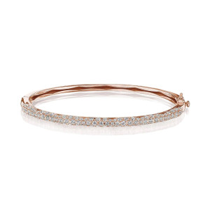 Tacori 18K Crescent Eclipse Bangle Full Diamond FB846PK