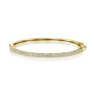 Tacori 18K Crescent Eclipse Bangle Full Diamond FB846Y