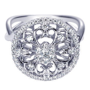 Gabriel Fashion 14 Karat Lace Ladies' Ring LR6418W45JJ