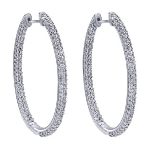 Gabriel Fashion 14 Karat Hoops Hoop Earrings EG9942W45JJ