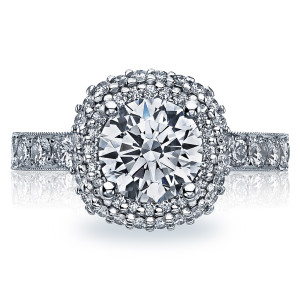 Tacori 38-3CU75 18 Karat Blooming Beauties Engagement Ring