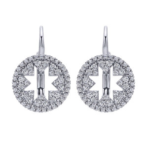 Gabriel Fashion 14 Karat Lusso Diamond Leverback Earrings EG12641W45JJ