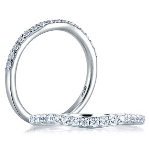 A.JAFFE Classic 14 Karat Diamond Wedding Ring MR1582 / 24