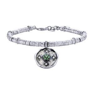 Gabriel Fashion Silver Two-Tone Byblos Charm Bracelet TB3662MXJMC