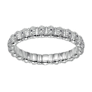 Gabriel Fashion Silver Two-Tone Envy Bangle Bracelet BG3173-65MXJBD