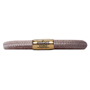 Endless Jewelry Brown Single Bracelet Gold Lock 12505